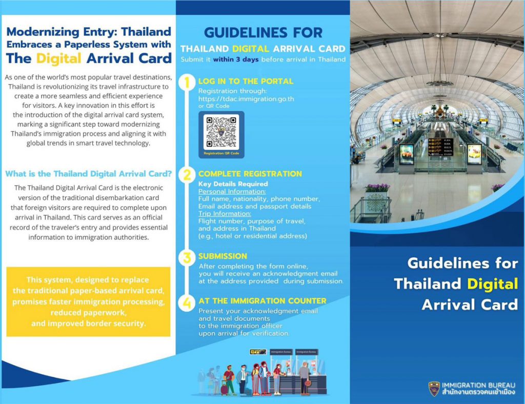Guidelines for Thailand Digital Arrival Card